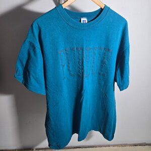 Vintage Purdue University Single Stitch Russell Tee XXL Blue